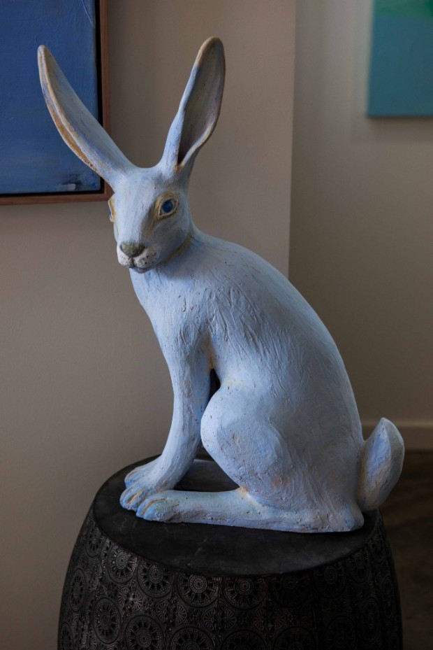 Blue Hare by Jenny Rowe