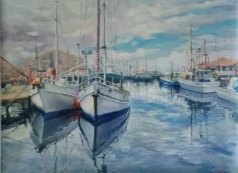 Hobart harbor by Tatyana Soboleva